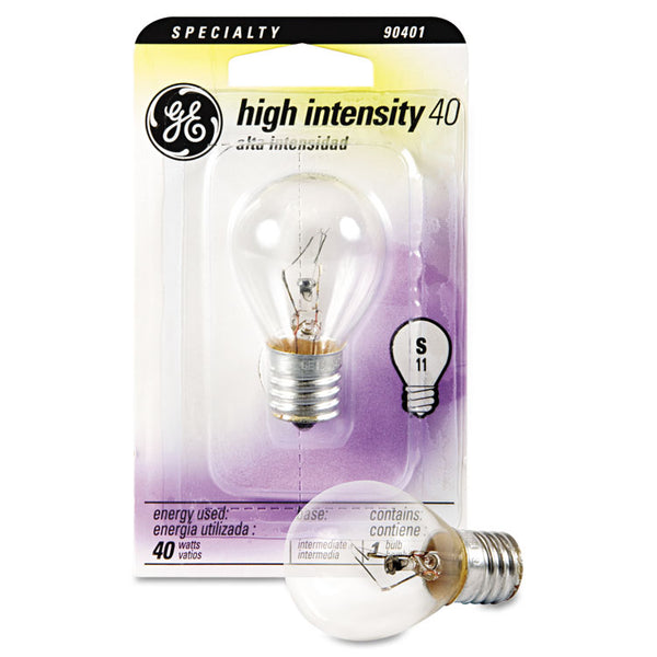 GE Incandescent S11 Appliance Light Bulb, 40 W, Clear (GEL35156)