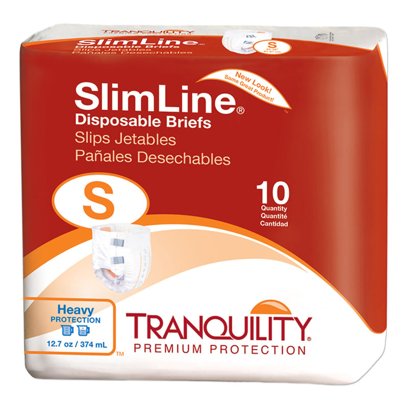 Tranquility® Slimline® Unisex Adult Incontinence Brief Small Disposable Heavy Absorbency (406420_CS) 100/CS