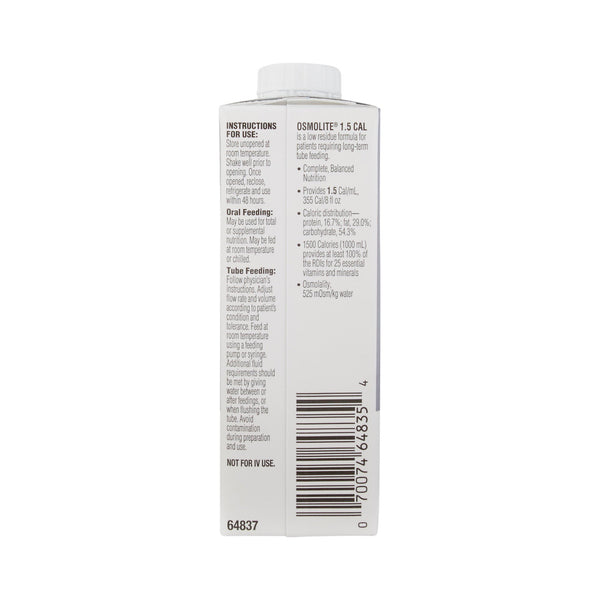 Osmolite® 1.5 Cal Tube Feeding Formula Unflavored Liquid 8 oz. Reclosable Carton (1048225_EA) 1/EA