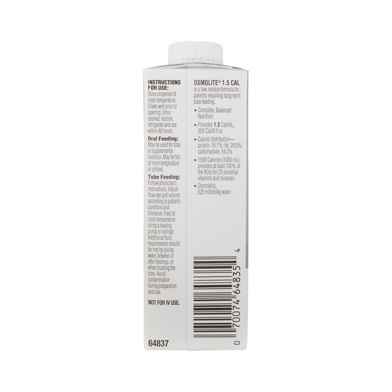 Osmolite® 1.5 Cal Tube Feeding Formula Unflavored Liquid 8 oz. Reclosable Carton (1048225_EA) 1/EA