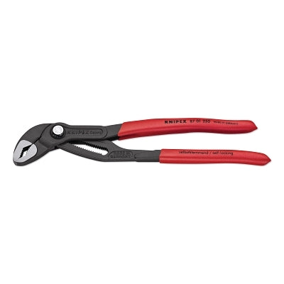 Knipex Cobra® Water Pump Pliers, 10 in OAL, V-Jaws, 25 Adjustments, Serrated (414-8701250) Each