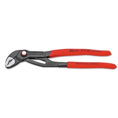 Knipex Cobra QuickSet Water Pump Pliers, 10 in, Box Joint, 25 Adj. (414-8721250) Each