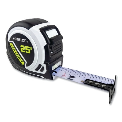 Komelon Usa LED Light Tape Measure, 1 in x 25 ft, Black/Yellow/Silver (416-25LED) Each
