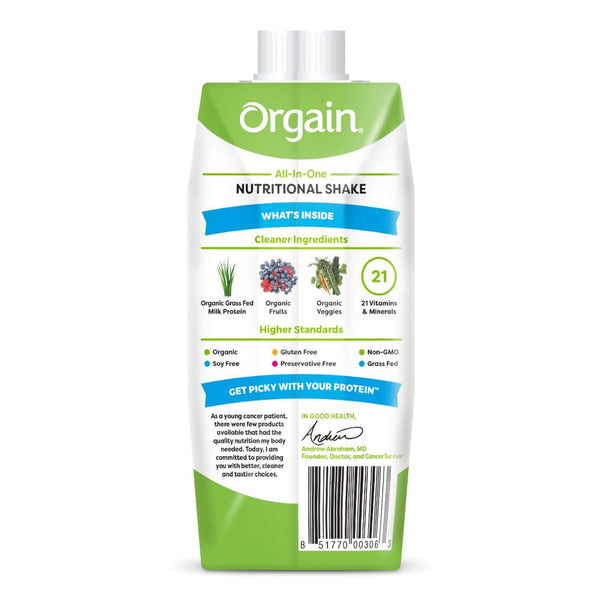 Orgain® Organic Nutritional Shake Oral Supplement Strawberries and Cream Flavor Liquid 11 oz. Carton (1039283_CS) 12/CS