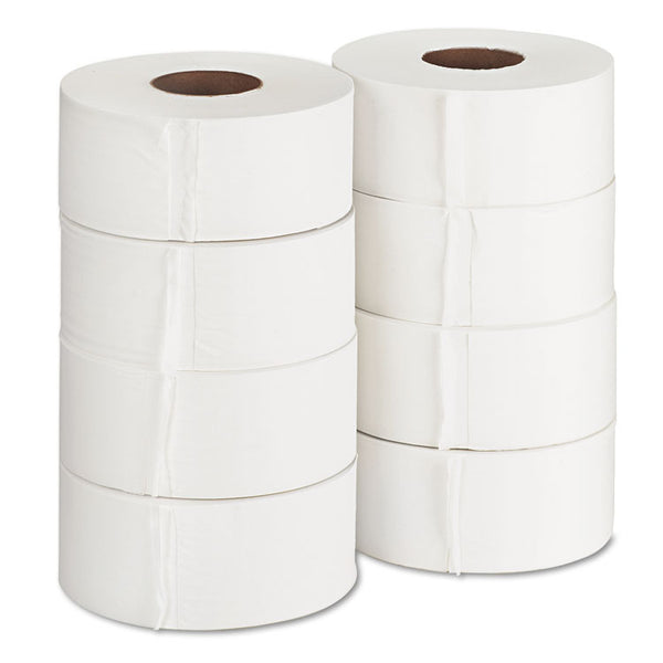 Georgia Pacific® Professional Jumbo Jr. Bath Tissue Roll, Septic Safe, 2-Ply, White, 3.5" x 1,000 ft, 8 Rolls/Carton (GPC13728)