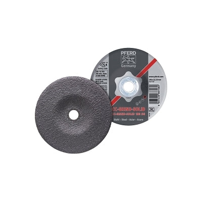 Pferd Inc CC Grind Solid Steel Grinding Disc, 4-1/2 in Diameter, 7/8 in Arbor, 24 Grit (419-61200) Pack of 10