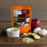 Real Food Blends® Tube Feeding Formula Apples, Whole Eggs, Water, Zucchini, Falxseed Oil, Rolled Oats (Oats are certified gluten-free.) Liquid 9.4 oz. Pouch (1079120_EA) 1/EA