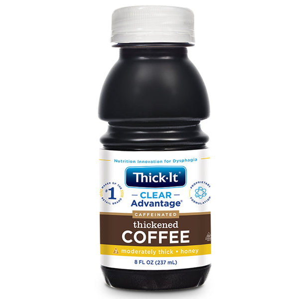 Thick-It® Clear Advantage® Thickened Beverage 8 oz. Bottle Coffee Flavor Liquid IDDSI Level 3 Moderately Thick/Liquidized (763341_EA) 1/EA