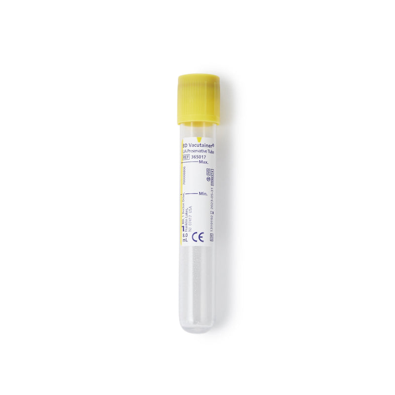 BD Vacutainer® Urinalysis Tube Chlorhexidine / Ethyl Paraben / Sodium Propionate Additive 8 mL BD Hemogard™ Closure Polyethylene Terephthalate (PET) Tube (801750_CS) 1000/CS