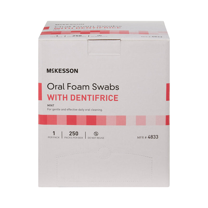 McKesson Oral Swab Dentifrice Foam Tip 1 per Pack (864692_EA) 1/EA