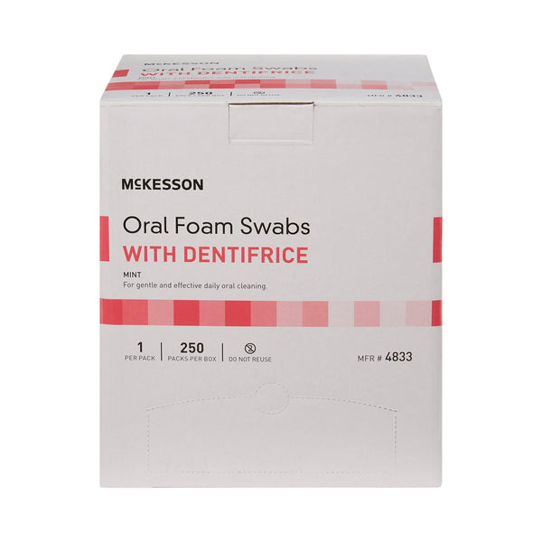 McKesson Oral Swab Dentifrice Foam Tip 1 per Pack (864692_CS) 1000/CS