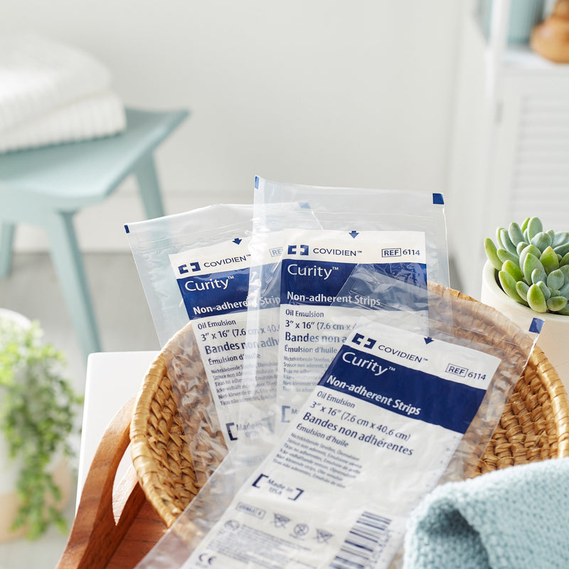 Curity™ Oil Emulsion Impregnated Dressing Rectangle 3 X 16 Inch Sterile (218271_CS) 216/CS