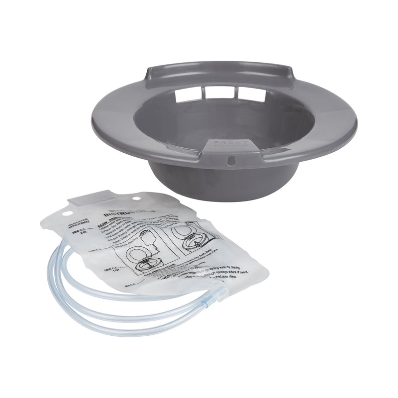 McKesson Sitz Bath Round Graphite Plastic 2000 mL Bag Graduated, 500 mL Increments up to 2000 mL (1028137_EA) 1/EA