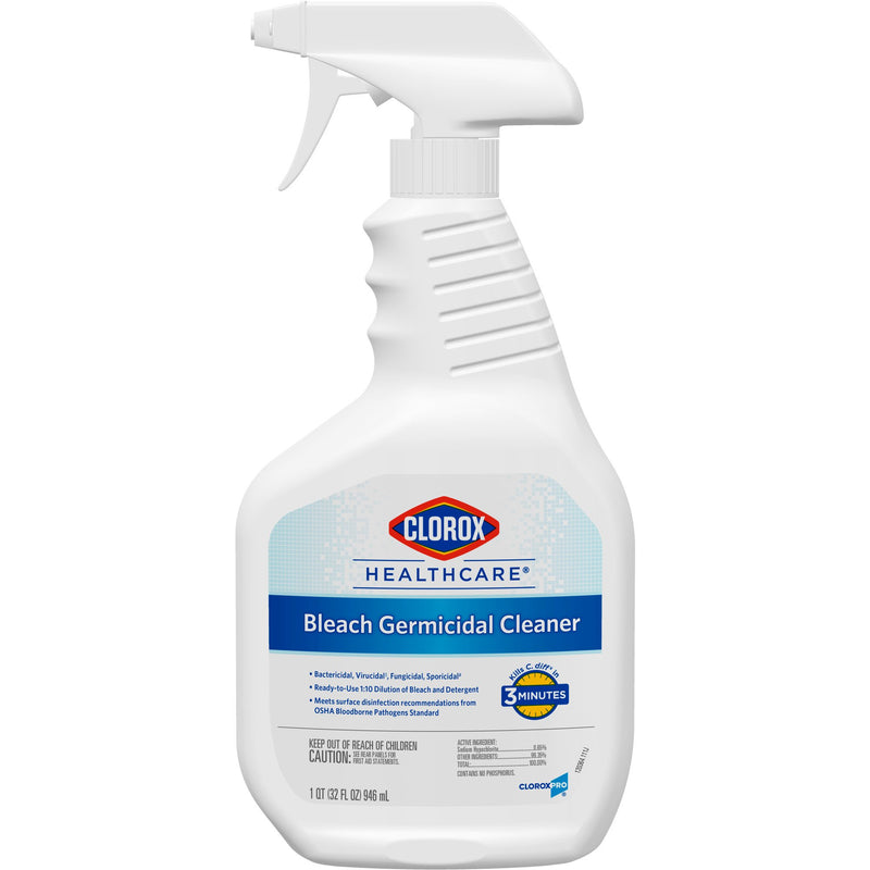 Clorox Healthcare® Bleach Germicidal Surface Disinfectant Cleaner Trigger Spray Liquid 32 oz. Bottle Fruity Floral Bleach Scent NonSterile (909774_CS) 6/CS