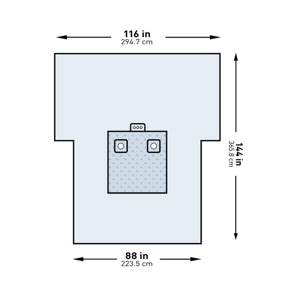McKesson Orthopedic Drape Bilateral Limb Drape 116 W X 88 W X 144 L Inch Sterile (1101299_PK) 1/PK