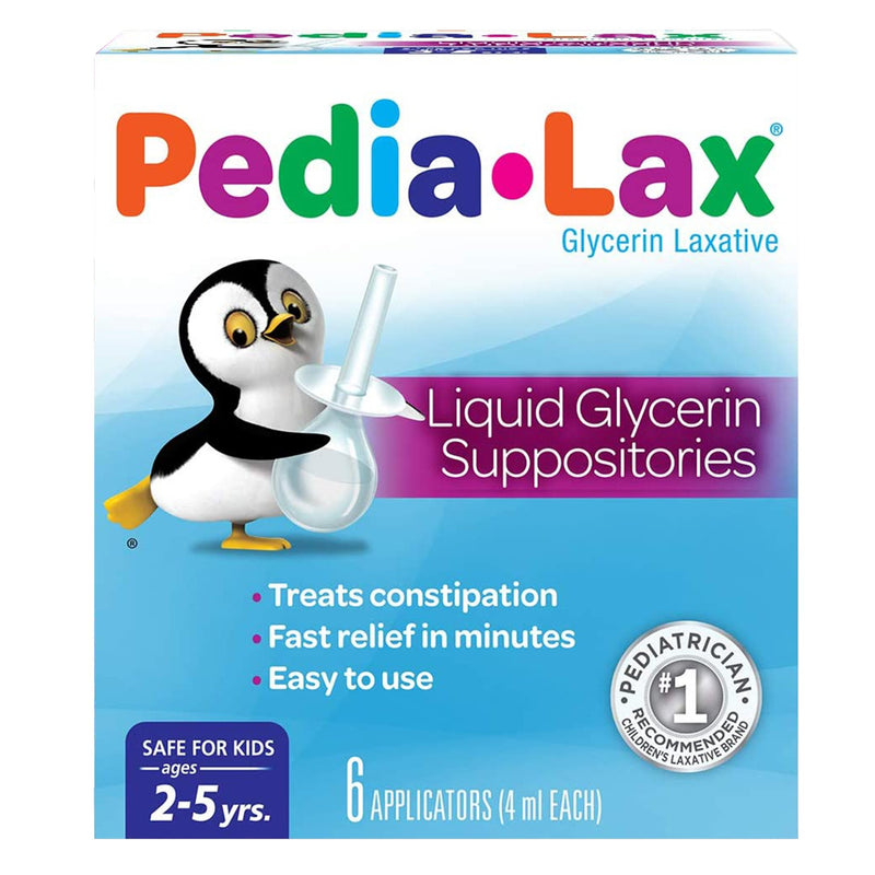 Pedia-Lax® Laxative Suppository 6 per Box 2.8 Gram Strength Glycerin (730079_BX) 6/BX