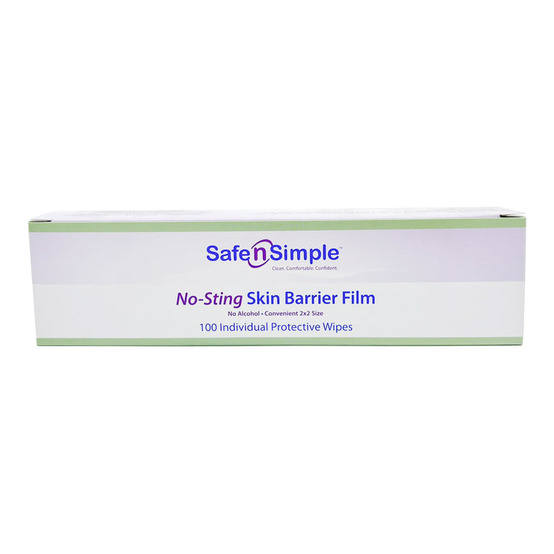 Safe N Simple™ No-Sting Skin Barrier Wipe 60% / 20% Strength Purified Water / Polyvinylpyrrolidone / Glycerin / Propylene Glycol Individual Packet Sterile (773689_EA) 1/EA