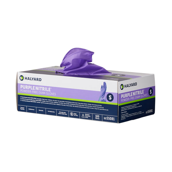 Purple Nitrile® Exam Glove Small NonSterile Nitrile Standard Cuff Length Textured Fingertips Purple Chemo Tested (365060_CS) 1000/CS