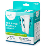 Evenflo Advanced Breast Milk Storage Bag Adapter For Breast Pumps and Most Other Standard Neck Breast Pump Brands (1041156_CS) 12/CS