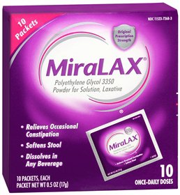 MiraLAX® Laxative Powder 10 per Box 17 Gram Strength Polyethylene Glycol 3350 (695610_BX) 10/BX