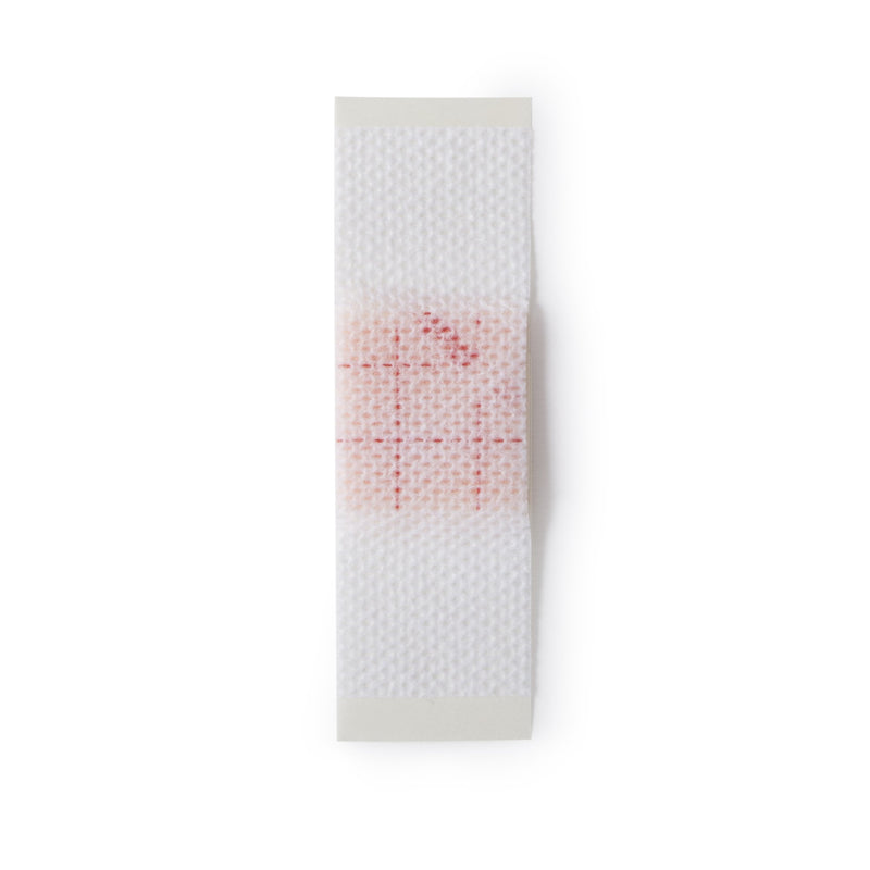 PolyMem® Adhesive Strip 1 X 3 Inch Polyurethane / Film Rectangle Pink / White Sterile (543360_BX) 20/BX
