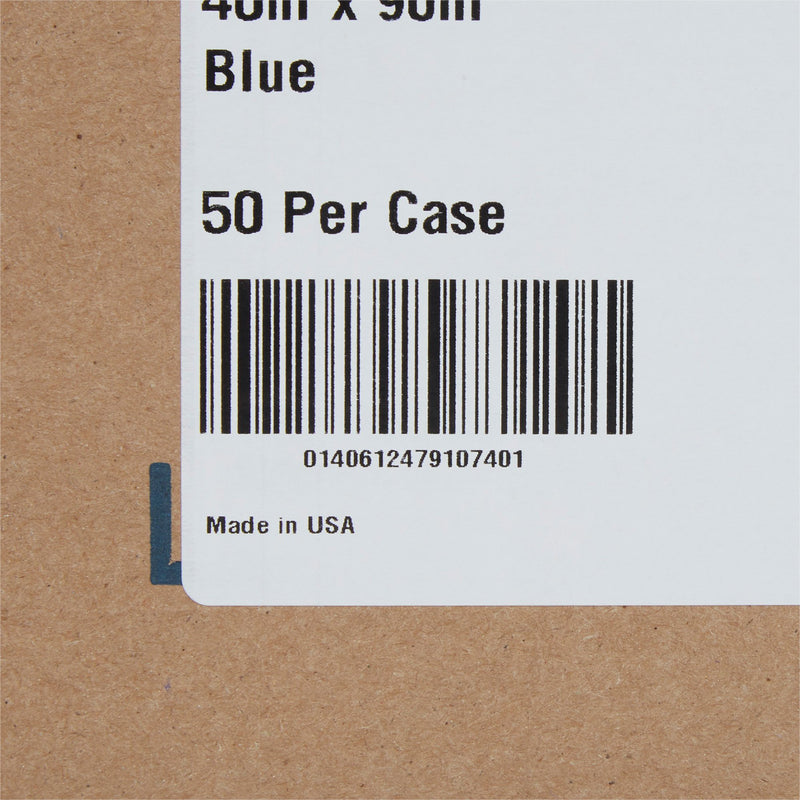McKesson Stretcher Sheet Flat 40 W X 90 L Inch Blue 50% Cellulose Tissue / 50% Polyethylene Film Disposable (222919_CS) 50/CS