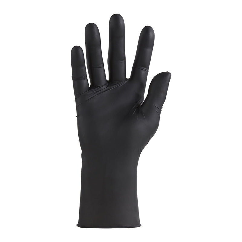 CareStock™ Exam Glove Medium NonSterile Nitrile Standard Cuff Length Fully Textured Black Not Rated (1230893_CS) 2500/CS