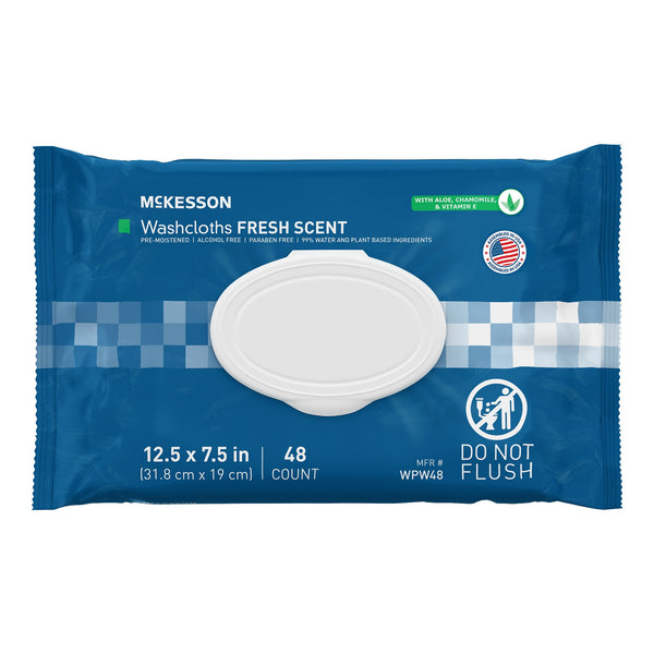 McKesson Personal Cleansing Wipe Soft Pack Scented 48 Count (1246809_PK) 48/PK