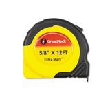 Great Neck® ExtraMark Power Tape, 0.63" x 12 ft, Steel, Yellow/Black (GNS95007)