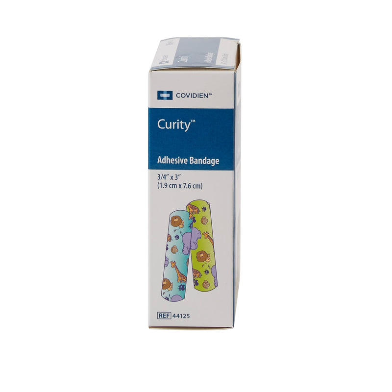Curity™ Adhesive Strip 3/4 X 3 Inch Plastic Rectangle Kid Design (Zoo Animals) Sterile (867806_BX) 1/BX