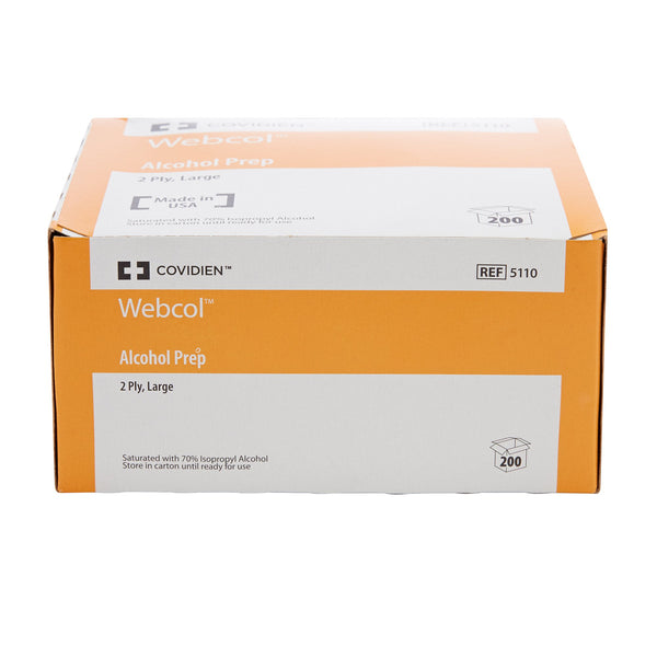 Webcol™ Alcohol Prep Pad 70% Strength Isopropyl Alcohol Individual Packet Large Sterile (188596_CT) 200/CT