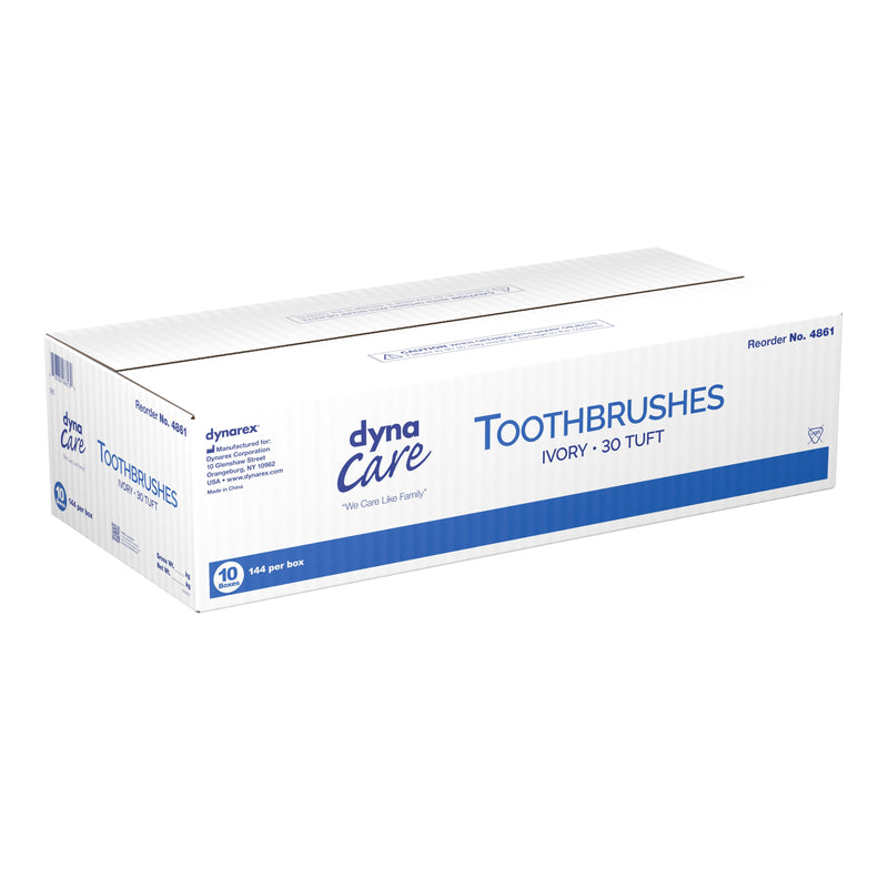 Dynarex® Toothbrush White Adult Soft (826973_EA) 1/EA