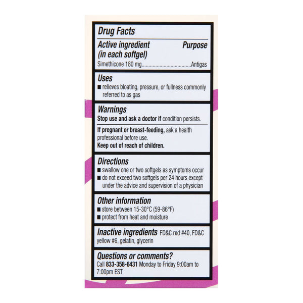 Foster & Thrive™ Gas Relief 180 mg Strength Softgel 60 per Bottle (1235087_BT) 1/BT