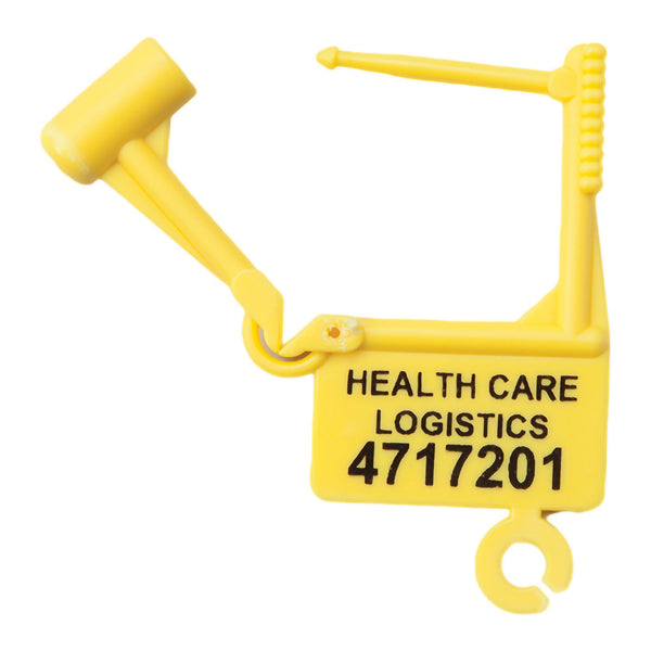Health Care Logistics Padlock Seal Numbered Yellow Plastic 1-1/2 X 1-7/8 Inch (669645_PK) 100/PK