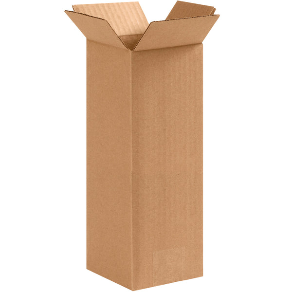 4 x 4 x 10" Tall Corrugated Boxes, Bundle Of 25 Bundle Of 25