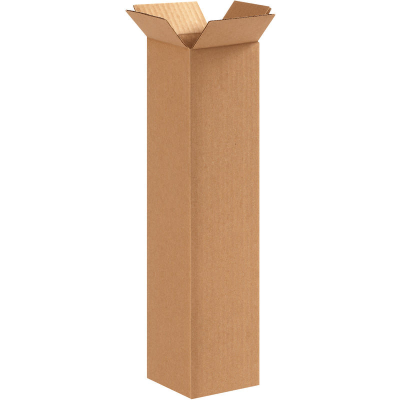 4 x 4 x 16" Tall Corrugated Boxes, Bundle Of 25 Bundle Of 25