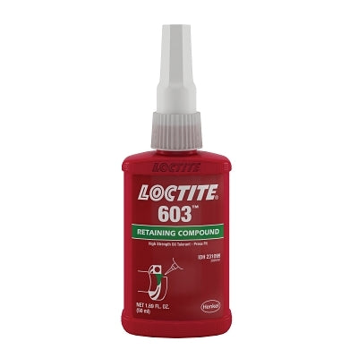 Loctite® 603™ Retaining Compound, 10 mL, Squirt Bottle, Green (442-231097) Each