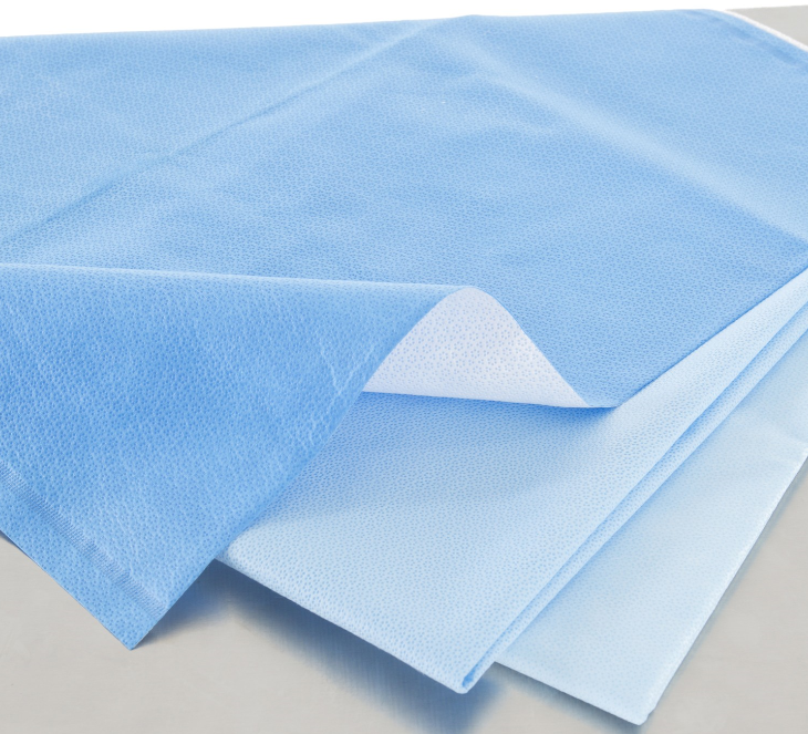 QUICK CHECK* H200 Sterilization Wrap White / Blue 18 X 18 Inch Dual Layer SMS Polypropylene Steam / EO Gas / Hydrogen Peroxide (840354_BG) 240/BG