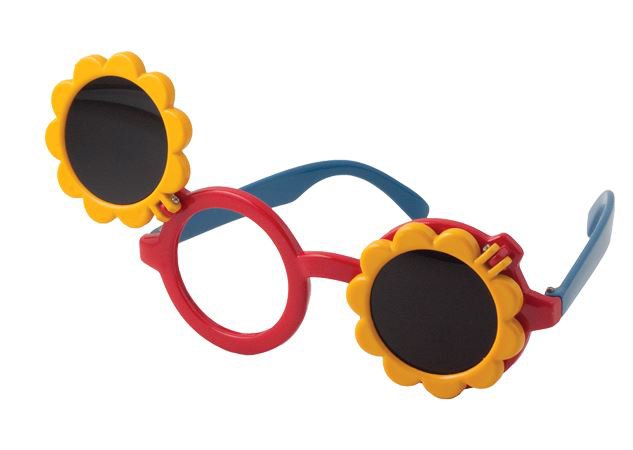 Kay Pictures Occluder Glasses Sunflower Style Pediatric Blue / Red / Yellow Plastic (980522_EA) 1/EA