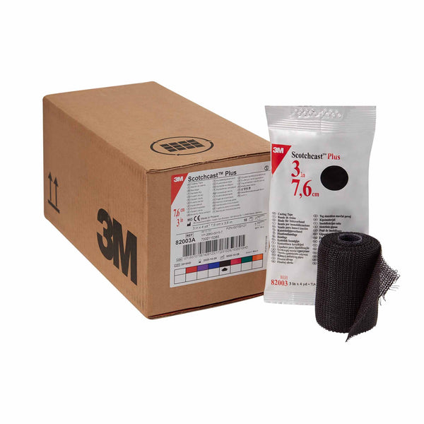 3M™ Scotchcast™ Plus Cast Tape 3 Inch X 12 Foot Fiberglass / Resin Black (201253_CS) 10/CS