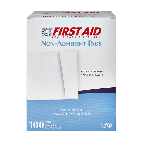 American White Cross Non-Adherent Dressing 3 X 4 Inch Sterile 1 per Pack (142142_EA) 1/EA