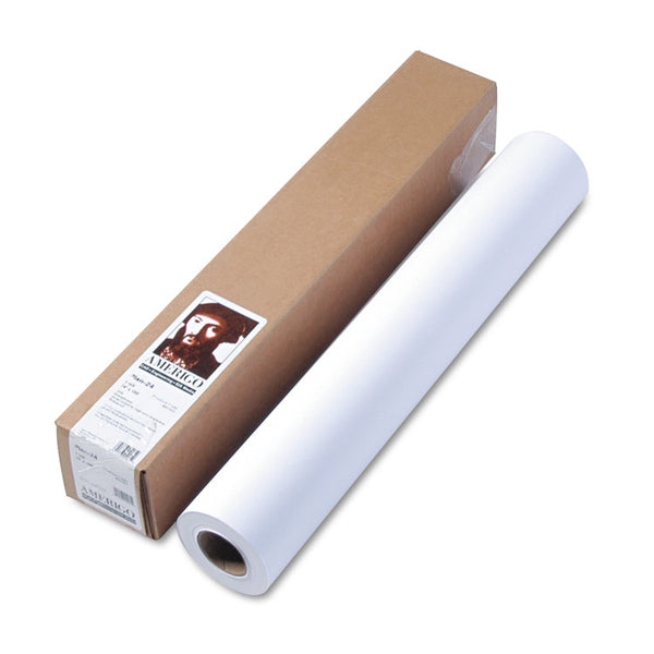 HP DesignJet Inkjet Large Format Paper, 6.8 mil, 24" x 150 ft, Gloss White (HEW51631D)