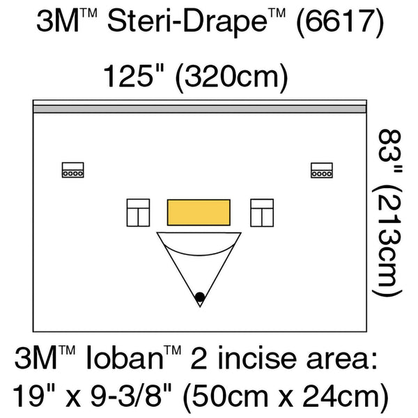3M™ Steri-Drape™ Orthopedic Drape Isolation Drape with Incise and Pouch 125 W X 83 L Inch Sterile (122622_BX) 5/BX
