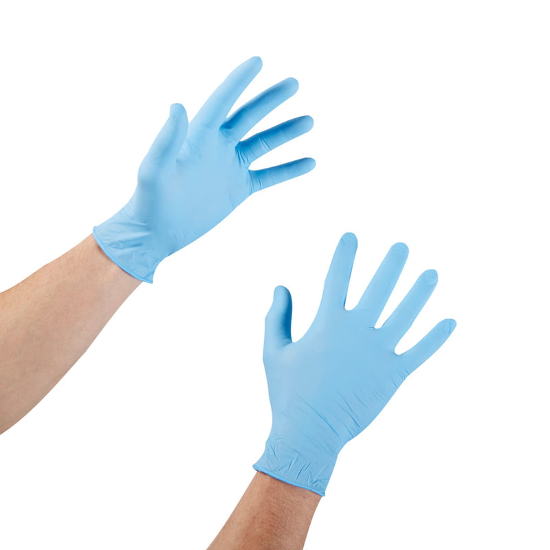 McKesson Confiderm® 4.5C Exam Glove Medium NonSterile Nitrile Standard Cuff Length Textured Fingertips Blue Chemo Tested (921603_CS) 1000/CS