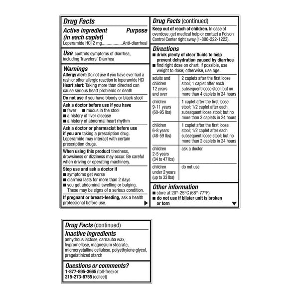 Imodium® A-D Anti-Diarrheal 2 mg Strength Caplet 24 per Box (1193180_CT) 24/CT