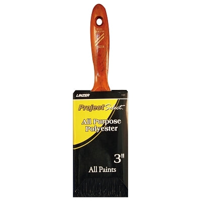 Linzer Latex Paint Brush, 11/16 in thick, 3 in trim, Polyester, Walnut Wood handle (449-1123-3) 12 EA / PK