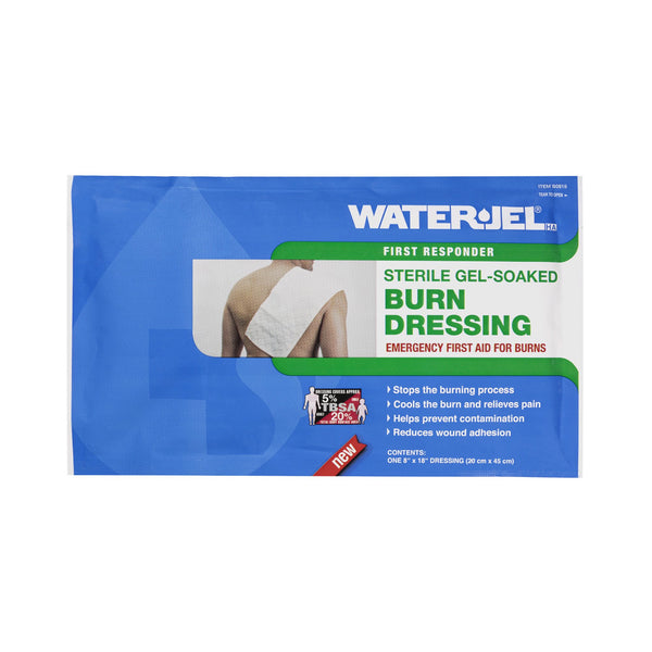 Water-Jel® First Responder Hydrogel Burn Dressing Sheet 8 X 18 Inch Sterile (1071034_EA) 1/EA