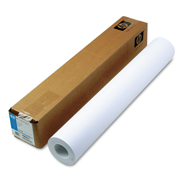 HP DesignJet Inkjet Large Format Paper, 4.5 mil, 24" x 150 ft, Coated White (HEWC6019B)