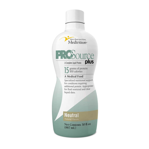ProSource® Plus Oral Supplement Neutral Flavor Liquid 30 oz. Bottle (709714_CS) 4/CS