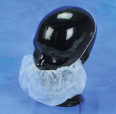 Health Care Logistics Beard Cover One Size Fits Most White Elastic Closure (718508_PK) 10/PK